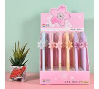 Stylo Gel Pendentif Sakura Créatif, 36 Pièces/Lot, Mignon, Neutre De 0.5mm, Papeterie Cadeau, Fournitures Scolaires Et De Bureau, Vente En Gros