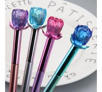 Stylo Gel Rose Cristal Créatif, 36 Pièces/Lot, Mignon 0.5mm, À Encre Noire, Pour Signature, Cadeau Promotionnel, Fournitures Scolaires Et De Bureau