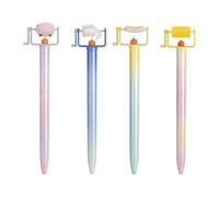 Stylo gel sur le thème du grill avec pointe de 0,5 mm à action torsadée pour étudiant, écrire, prendre des notes, l'école, le bureau, les créations à changement de couleur