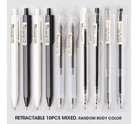 Stylo Gel Ultra Simple, 0.5mm, Noir, 0.35mm, Aiguille/Pointe À Balle, Fournitures Scolaires Japonaises, 10/20 Pièces