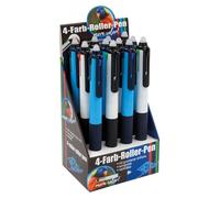 Stylo-gomme 4 couleurs, effaçable, lot de 12, couleurs : noir, bleu, rouge, vert