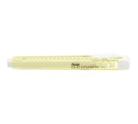 Stylo gomme - PENTEL - CLIC ERASER - Corps Jaune pastel - Rechargeable - Gomme rectangulaire