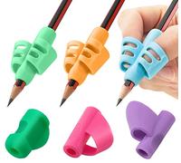Stylo Guide Doigts Écriture Enfant - 6 Grippies Assorties Silicone | Cale-doigts ergonomique, aide à l'écriture, gaucher ou droitier, maternelle et CP, dès 3 ans, dysgraphie, Montessori