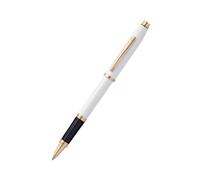 Stylo laque blanche Cross Century II avec rendez-vous PVD rose poli