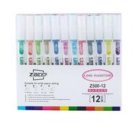 Stylo Marqueur À Double Contour, 12 Couleurs, Pour Bricolage, Graffiti, Surligneur, Scrapbook, Carte D'affiche De Journal Intime