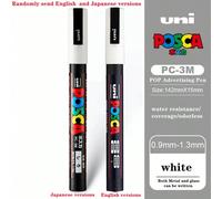 Stylo marqueur acrylique Uni Posca PC-3M, pointes fines 0,9-1,3 mm, couleurs, peinture, graffiti, anime, publicité, art, dessin, rentrée scolaire Taille Unique,3 pièces,5 piècesPolypropylène