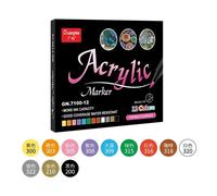 Stylo Marqueur De Peinture Acrylique Avec Brosse, Pour Tissu Et Toile, Imperméable, Permanent, Pour Peinture De Roche, Projets Artisanaux Diy