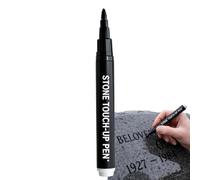 Stylo Marqueur Doré Pour Pierre Tombale, Stylo De Peinture or Imperméable Pour La Restauration De Lettres De Pierre Tombale, Stylo Retouche Peinture, Pointe Fine à Base D'huile, Résistant，Black