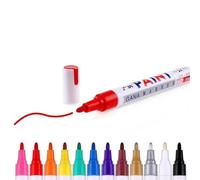 Stylo Marqueur Permanent Étanche Pour Pneumatique Et Métal, Peinture Graffiti, Stylo-Feutre Huileux, Pneu De Voiture, Sculpture En Caoutchouc, Fournitures De Papeterie, Ensemble De 12 Couleurs