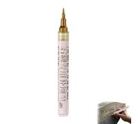 Stylo Marqueur Pierre Tombale Dorée, Stylo Pointu Acrylique Doré Pierre Tombale, Stylos Peinture Retouche Dorés Imperméables, Stylos Marqueurs Permanents Peinture Lettrag Pierres Tombales Métal
