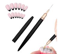 Stylo Nail Arts - Pinceau Pour Détails Fins, Application De Vernis Lisse | Revêtement À Séchage Rapide, Dessin De Ligne Artistique Précis, Conception De Contrôle Des Couleurs Vives, Kit De Manucure Cr