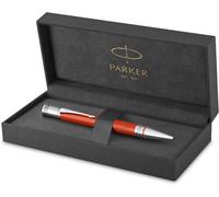 Stylo Parker Duofold - Bleu chevron prestige - Recharge d'encre noire, pointe moyenne - Coffret cadeau