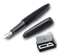 Stylo plume Aero, plume en acier, pointe large, noir