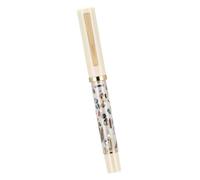 Stylo plume avec incrustation raffinée pour réunion, B | Pince dorée, design raffiné avec incrustation pour le remplissage en bouteille de cartouches pour la prise de notes