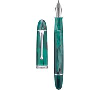 Stylo plume avec système à vide, grande réserve d'encre, plume de taille 8 et corps en acrylique vert