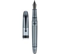 Stylo plume avec système de remplissage par aspiration, plume fine, corps en acrylique noir mat, grande capacité d'encre et présenté dans une boîte cadeau