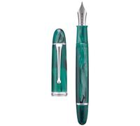 Stylo plume avec système d'encre à piston, grande capacité d'encre, plume de largeur moyenne, présenté dans une boîte cadeau, couleur verte