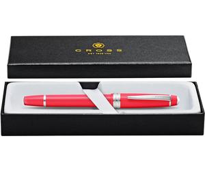 Stylo plume Bailey Light, finition laquée corail, plume M, coffret cadeau