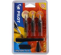 Stylo plume de calligraphie - PILOT - Plumix - Kit 3 corps - Plume acier biseautée - Plumes 0,58/0,7/1,0 mm