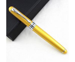 Stylo Plume De Luxe X750, Noir Mat, Clip Argent 18kgp Caneta Jinhao, Pointe Fine, 14.2x1.2cm, 1 Pièce/Lot