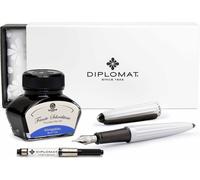 Stylo plume Diplomat Aero blanc avec encre, épaisseur M