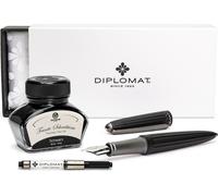 Stylo plume Diplomat Aero noir avec encre d'écriture, force M