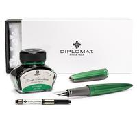 Stylo plume Diplomat Aero vert avec encre, épaisseur M