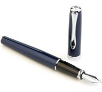 Stylo plume Diplomat Excellence A2 bleu nuit chromé, épaisseur M