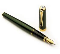 Stylo plume Diplomat Excellence A2 Evergreen plaqué or, épaisseur M