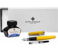 Stylo plume Diplomat Excellence A2 jaune avec encre, épaisseur M