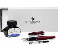 Stylo plume Diplomat Excellence A2 Magma Rouge avec encre d'écriture, force M