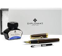 Stylo plume Diplomat Excellence A2 Marrakech plaqué or avec encre noire, pointe M
