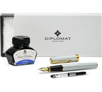 Stylo plume Diplomat Excellence A2 nacré or avec encre, épaisseur M
