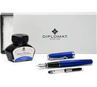 Stylo plume Diplomat Excellence A2 Skyline bleu avec encre, épaisseur M