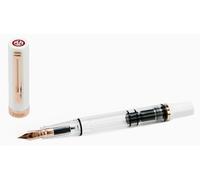 Stylo plume Eco, blanc et or rose, plume F