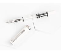 Stylo plume Eco White, à piston, plume en acier M, 13,9 cm