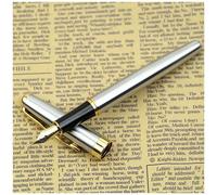 Stylo Plume En Acier Inoxydable 388, Chic, Garniture Dorée, Argent Q1jc
