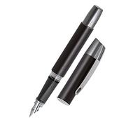Stylo plume ergonomique pour l'école - ONLINE Campus Noir - plume iridium M (moyenne) robuste, utilise des cartouches d'encre standard, rechargeable, pour filles/garçons/adultes