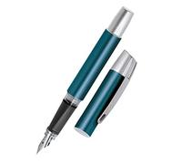 Stylo plume ergonomique pour l'école - ONLINE Campus Petrol - plume iridium M (moyenne) robuste, utilise des cartouches d'encre standard, rechargeable, pour filles/garçons/adultes