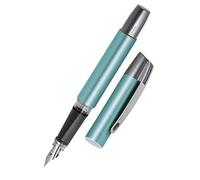 Stylo plume ergonomique pour l'école - ONLINE Campus Turquoise - plume iridium M (moyenne) robuste, utilise des cartouches d'encre standard, rechargeable, pour filles/garçons/adultes