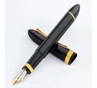 Stylo plume erofa Majohn V60, plume extra fine, noir, corps triangulaire en résine dorée, ensemble de stylos pour le bureau avec coffret cadeau
