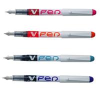 Stylo plume jetable Pilot V Pen, noir Single Pen Orange