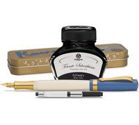 Stylo plume Kaweco Student avec 30 ml d'encre pour stylo plume, convertisseur et étui métallique « 50's Rock », noir