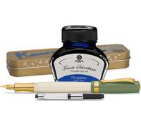 Stylo plume Kaweco Student avec 30 ml d'encre pour stylo plume, convertisseur et étui métallique 60's Swing, bleu