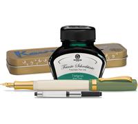 Stylo plume Kaweco Student avec 30 ml d'encre pour stylo plume, convertisseur et étui métallique 60's Swing, vert