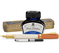 Stylo plume Kaweco Student avec 30 ml d'encre pour stylo plume, convertisseur et étui métallique 70's Soul, bleu