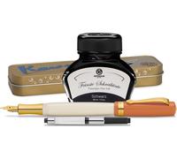 Stylo plume Kaweco Student avec 30 ml d'encre pour stylo plume, convertisseur et étui métallique 70's Soul, noir