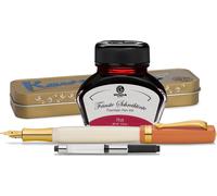 Stylo plume Kaweco Student avec 30 ml d'encre pour stylo plume, convertisseur et étui métallique 70's Soul, rouge