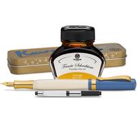 Stylo plume Kaweco Student avec 30 ml d'encre pour stylo plume, un convertisseur et un étui métallique « 50's Rock », orange