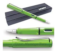 Stylo plume Lamy Safari Vert - Coffret cadeau - Gravure offerte Italic 1.5mm